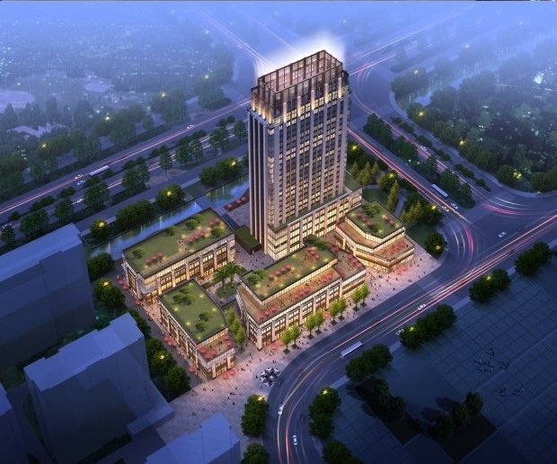 华美达酒店24项目位于灵溪镇建兴路与上江路交叉口,建筑占地面积15.