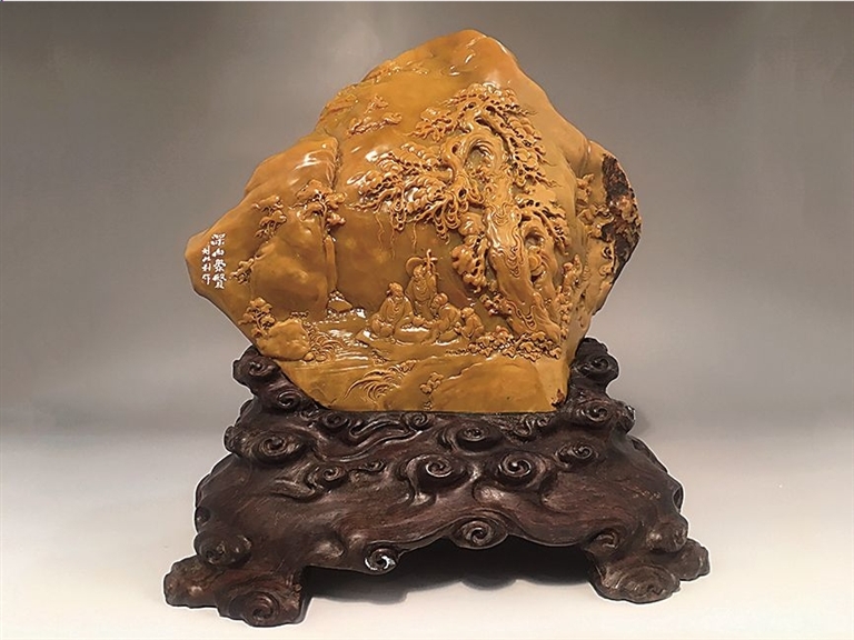昌化石惊艳亮相第十五届四大国石雕刻艺术展