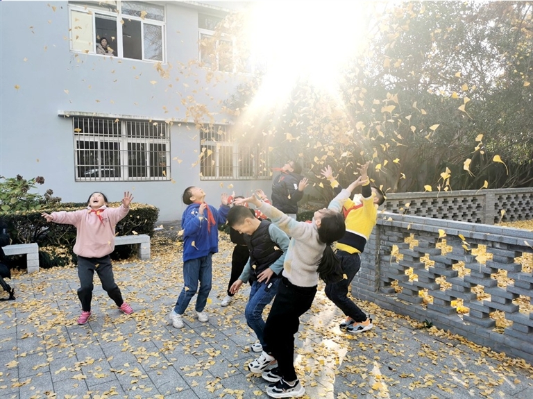 干巷学校银杏艳