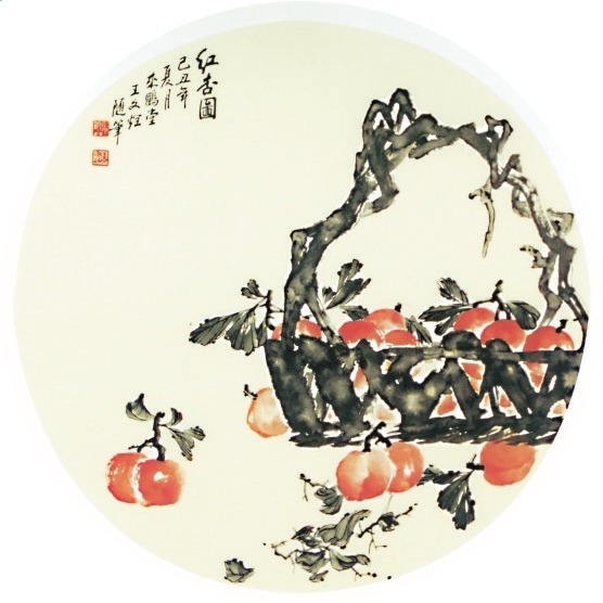 红杏团扇