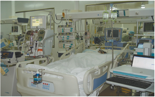 拥有多台进口呼吸机,多功能电动病床,床旁监护仪,床旁b超,血气分析仪
