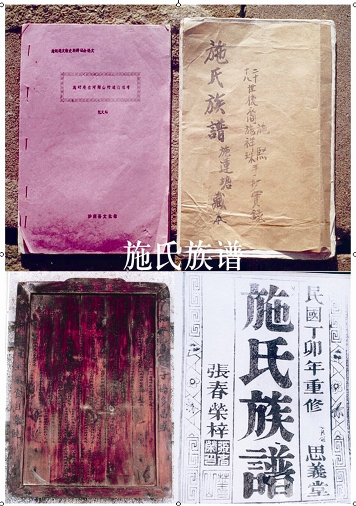 图①为施氏族谱