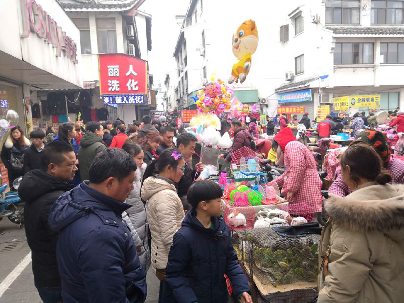 春节期间,我区大街小巷人气爆棚,到处充满欢声笑语,年味浓厚.