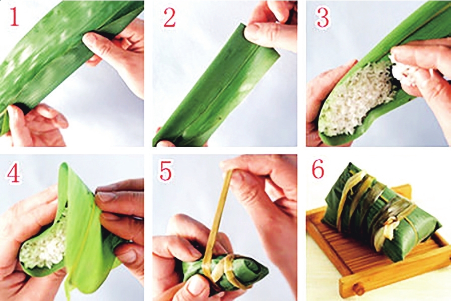 竹叶粽子的包法图片