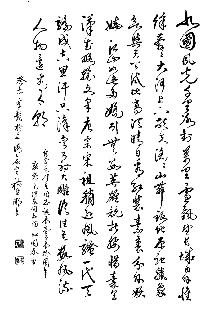 沁园春·雪(书法)  ■褚德明