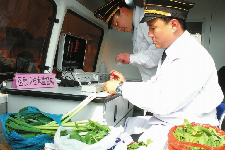 质量技监进乡村毛桥蔬菜放心吃