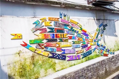 墙体彩绘让渔村更"靓"