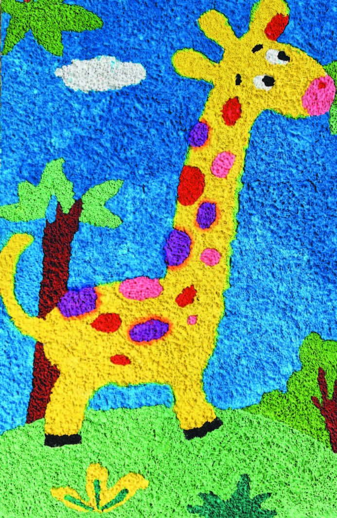 长颈鹿(纸浆画)