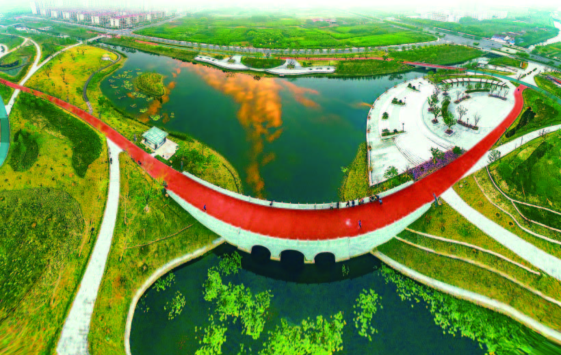 泰州市首个省级海绵城市示范项目——罗塘公园