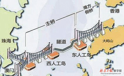 港珠澳大桥 平面图图片