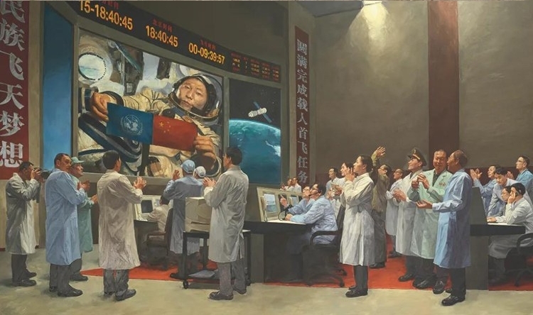 油画平型关大捷俞晓夫何振浩于生南熙王方科张海波周丹油画瓦窑堡会议