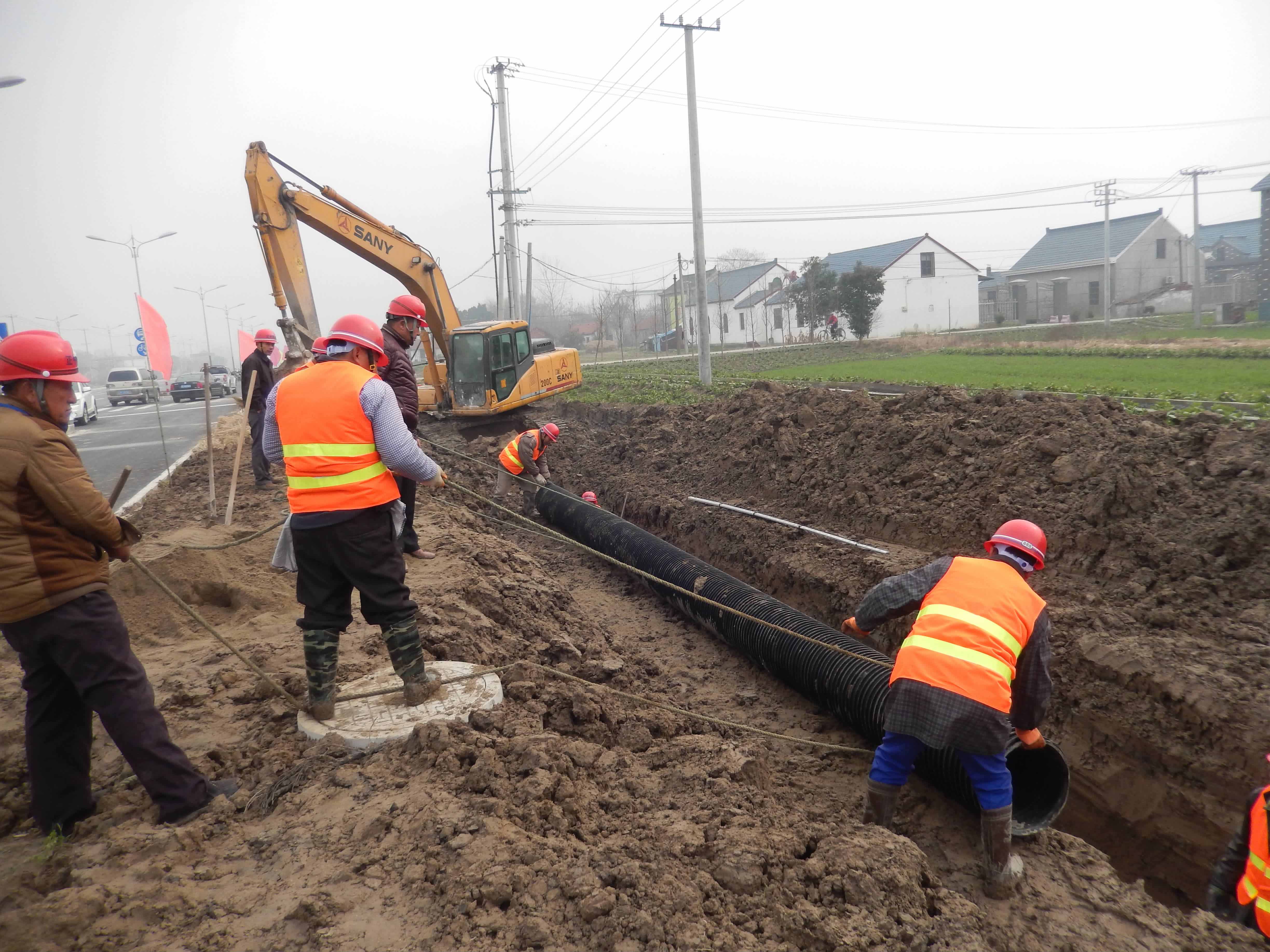 全区镇级污水管网建设加速推进