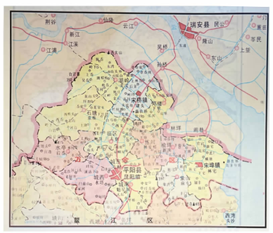 1985年平陽縣萬全區行政區地圖