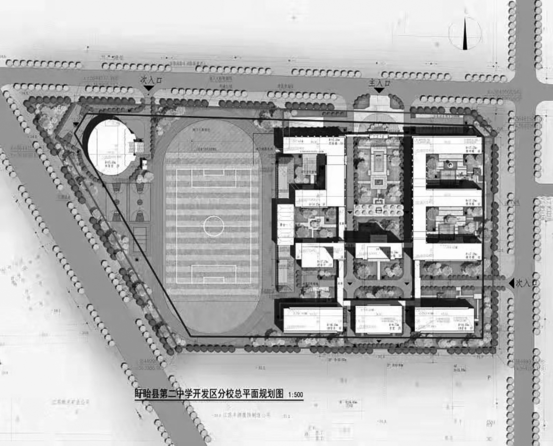 关于盱眙县第二中学开发区分校建设项目设计方案的批前公示