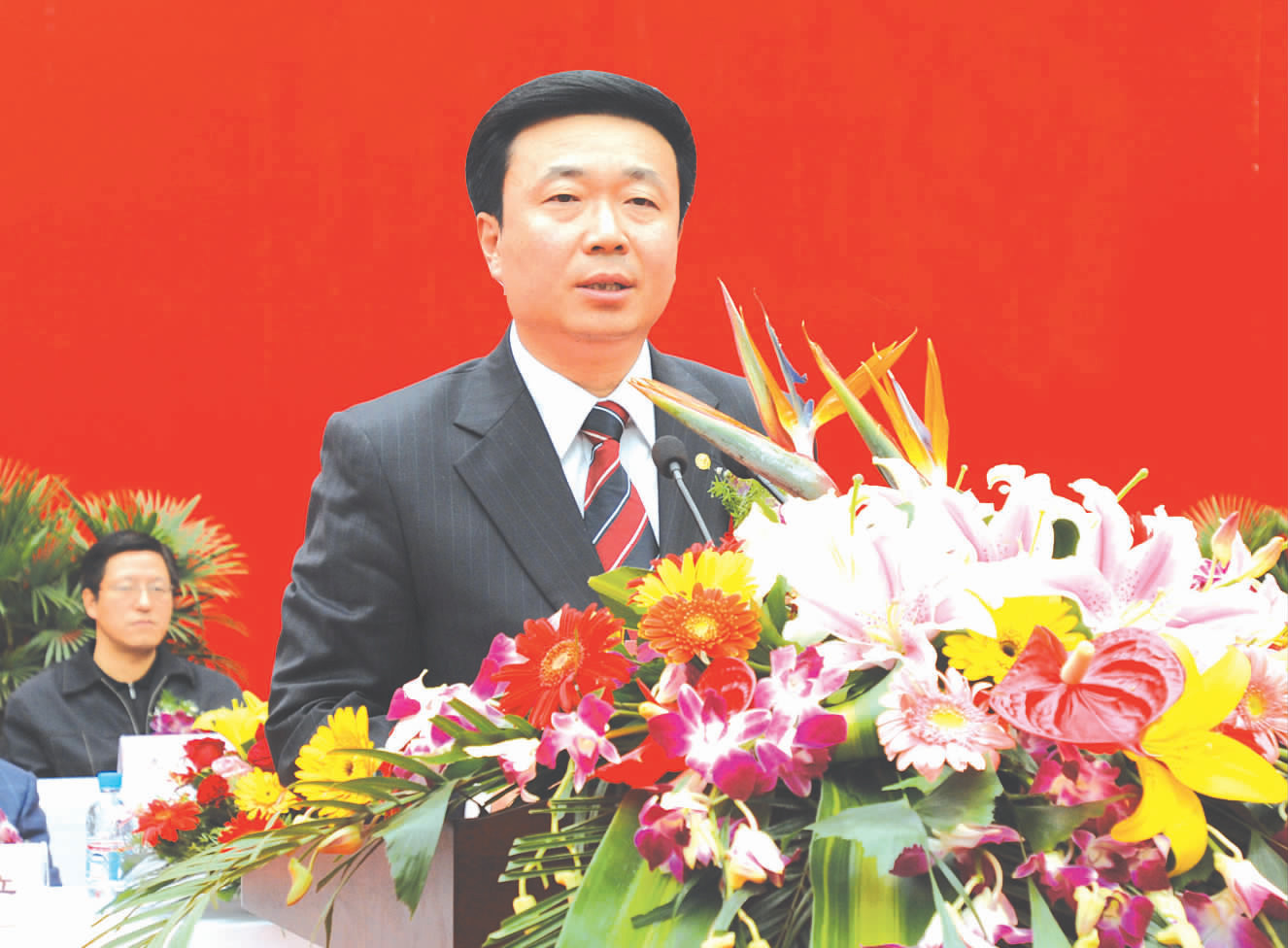 区委书记李纯涛在开业庆典上讲话